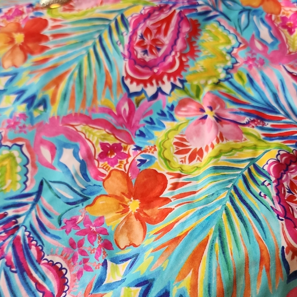 Sunsets | Tropical Floral Women's Two Piece 36D Tankini Medium Swim Skirt Set - Picture 13 of 13